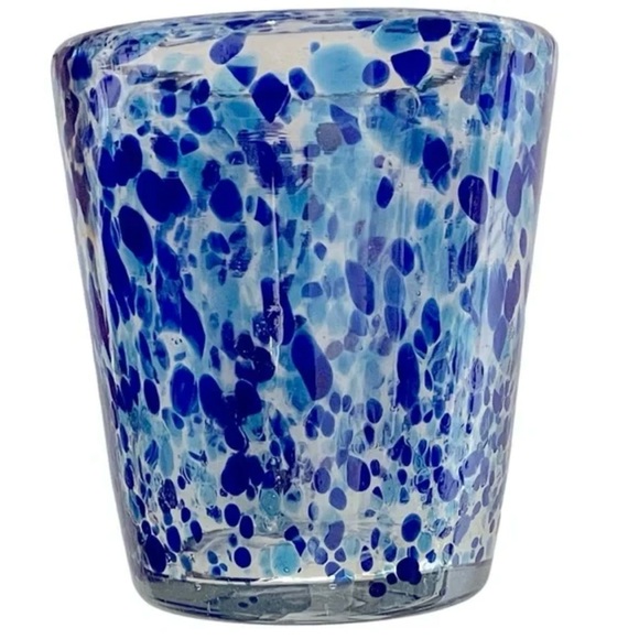 Blue Speckled Glass Art Piece - Picture 2 of 13